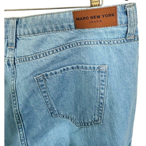 Marc New York Jeans Straight Leg Cargo Jeans Sz 14 Light Blue Wash Relaxed - Picture 6 of 8